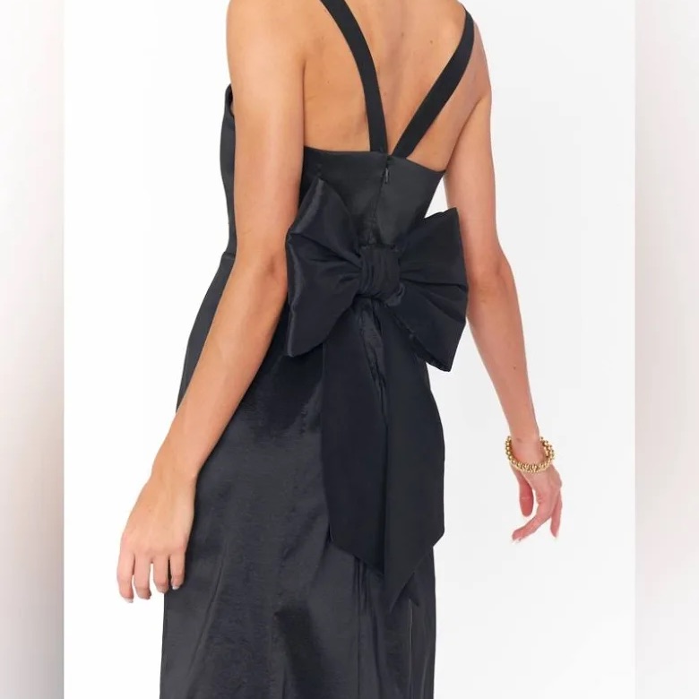 Show Me Your Mumu Black Maxi Dress With Bow